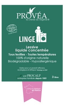 Lessive Sans parfum 100% naturelle 3L